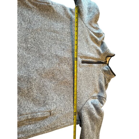 Orvis Mens Sherpa-Lined 1/4 Zip Sweater Fleece Pullover - Gray XXL - Picture 3 of 9